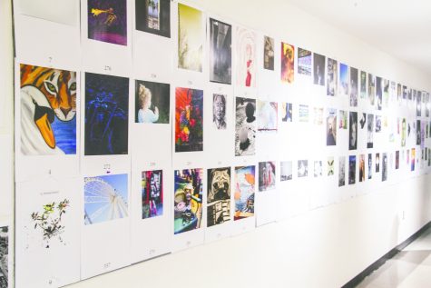 Entries line the halls of the VCT building during the Spindrift Jury Show.