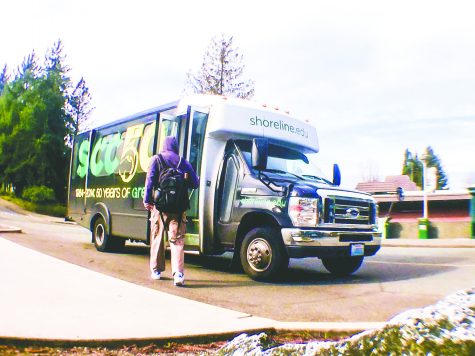 The SCC Shuttle makes a pickup.