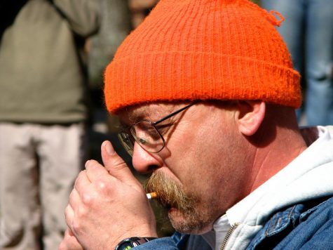 Gary “Lazarus Lake” Cantrell lights the starting cigarette to begin the Barkley Marathons.