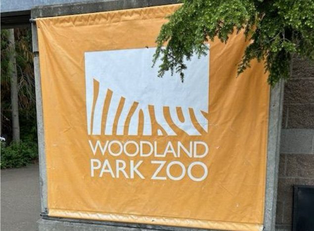 The Woodland Park Zoo sign at the entrance. See the entire gallery of images from the zoo here.