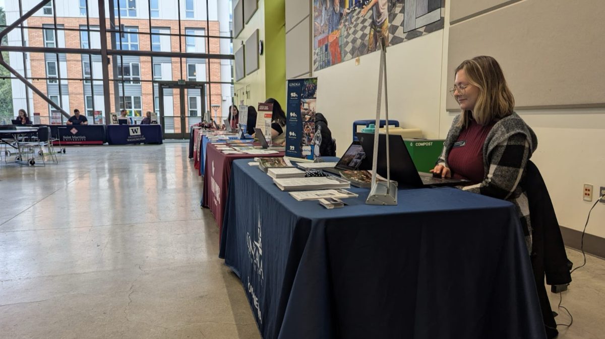 The different stands seen at the Washington Transfer Fair.