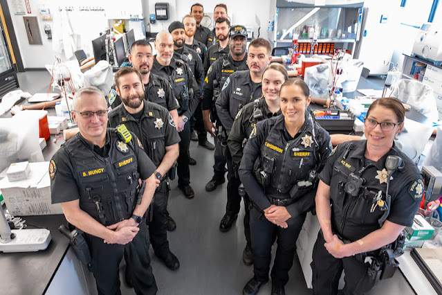 Fourteen officers from the King County Sherriff's office were trained in phlebotomy (blood work) at Shoreline Community College.